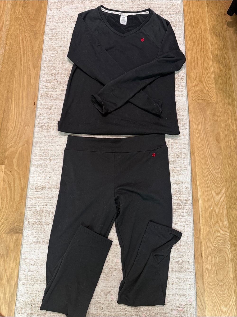 Lucky Brand Black Women Leggings and Top Set